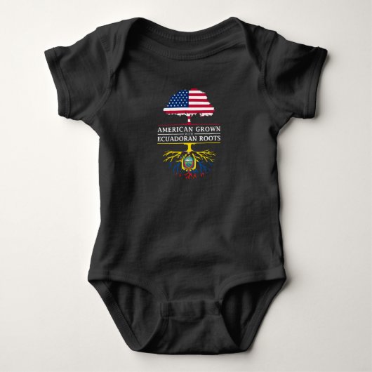 Amerikaans gewas met Ecuadoraanse roetEcuador Romper (Voorkant)