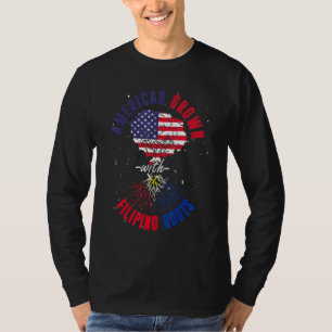 Amerikaans gewas met Filippino rots Pinoy Pinay Ph T-shirt
