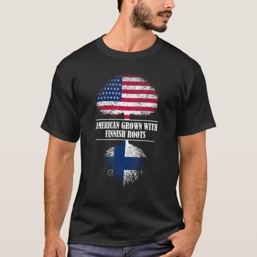 Amerikaans gewas met Finse wortels T-shirt (Voorkant)