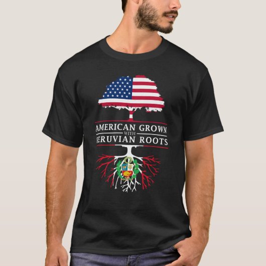 Amerikaans gewas met Peruaanse    roetPeru Design T-shirt (Voorkant)