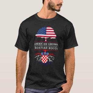 Amerikaans Geweekt Met Kroatische Wortels - Kroati T-shirt