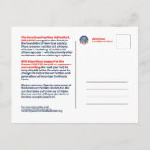 Amerikaans Gezinnen Verenigd Briefkaart aan senato (Achterkant)