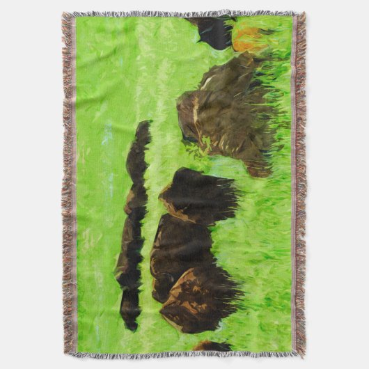 Amerikaans gif met jonge Abstracte impressionisme Deken (Voorkant Verticaal)