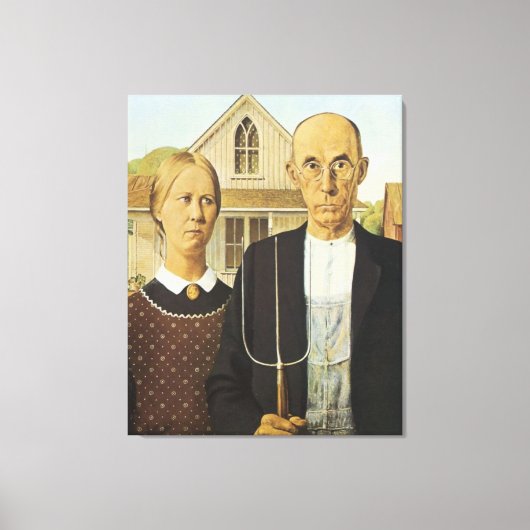 Amerikaans Gothic Canvas Afdruk (Voorkant)