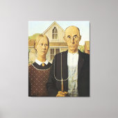 Amerikaans Gothic Canvas Afdruk (Voorkant)