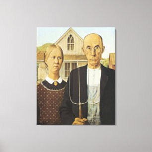Amerikaans Gothic Canvas Afdruk