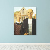 Amerikaans Gothic Canvas Afdruk (Insitu (Houten vloer))