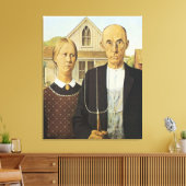 Amerikaans Gothic Canvas Afdruk (Insitu (Woonkamer))