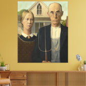 Amerikaans Gothic Canvas Afdruk (Insitu (Woonkamer))