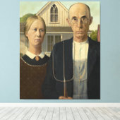 Amerikaans Gothic Canvas Afdruk (Insitu (Houten vloer))