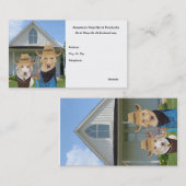 Amerikaans Gothic Dogs/Labs Funny Visitekaartje (Voorkant / Achterkant)