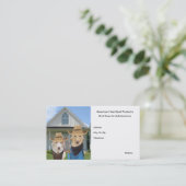 Amerikaans Gothic Dogs/Labs Funny Visitekaartje (Staand voorkant)