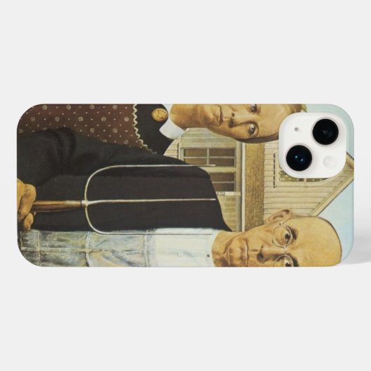 Amerikaans Gothic iPhone Hoesje (Achterkant horizontaal)