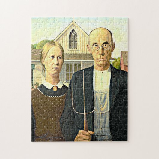 Amerikaans Gothic, mooi kunstschilderij Legpuzzel (Verticaal)