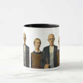 Amerikaans Gothic paar Mok (Midden)