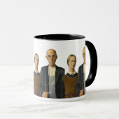 Amerikaans Gothic paar Mok (Voorkant rechts)
