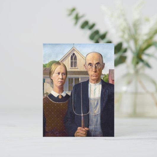 Amerikaans Gothic | Subsidiehout | Briefkaart (Staand voorkant)
