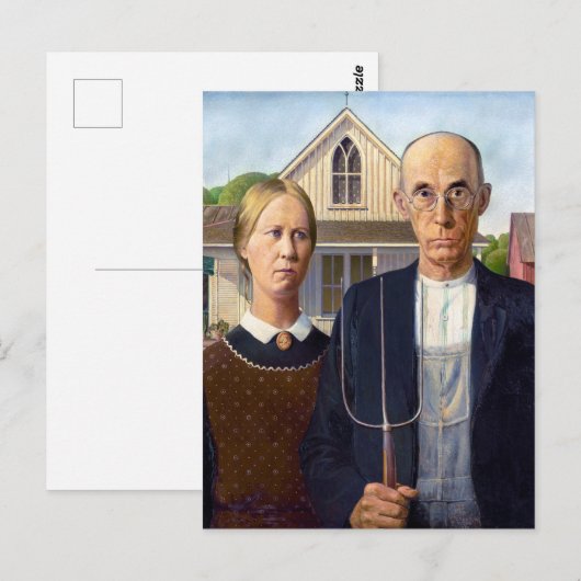 Amerikaans Gothic | Subsidiehout | Briefkaart (Voorkant / Achterkant)