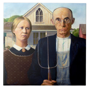 Amerikaans Gothic Tegeltje