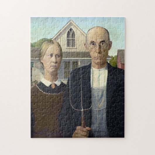 Amerikaans Gothisch door Grant DeVolson Wood Legpuzzel (Verticaal)