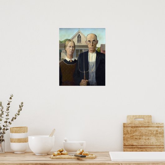 Amerikaans Gothisch door Grant DeVolson Wood Poster (Keuken)