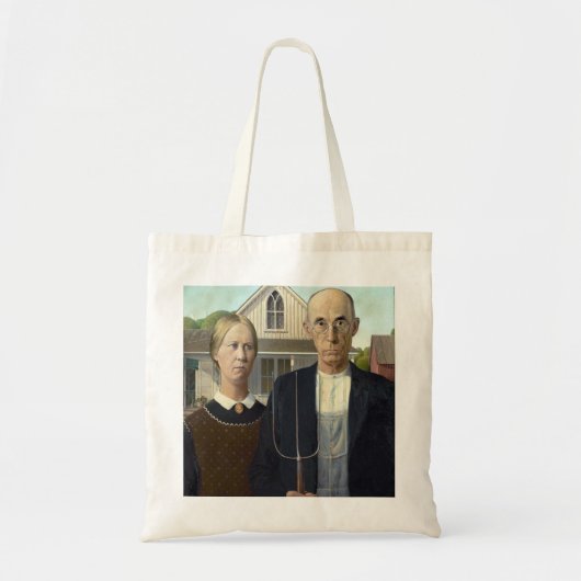 Amerikaans Gothisch door Grant DeVolson Wood Tote Bag (Voorkant)