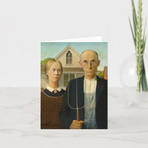 Amerikaans Gothisch door Grant Wood Bedankkaart