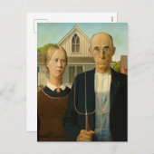 Amerikaans Gothisch door Grant Wood Feestdagenkaart (Voorkant / Achterkant)