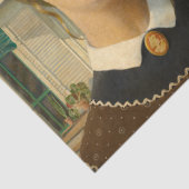 Amerikaans Gothisch door Grant Wood Tissuepapier (Detail)