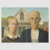 Amerikaans Gothisch door Grant Wood Tissuepapier (Voorkant)