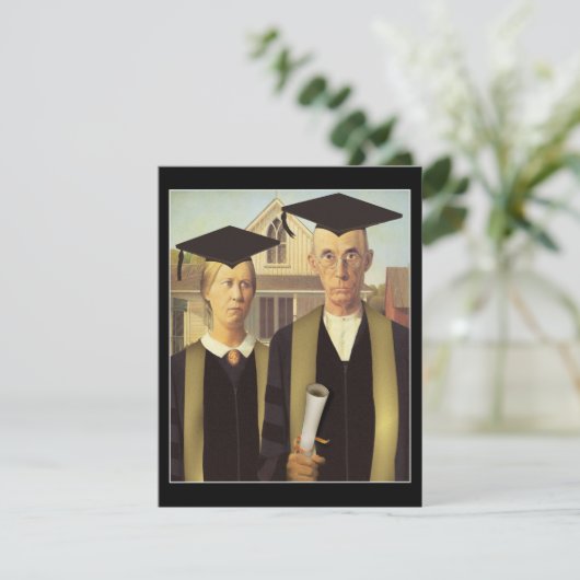 Amerikaans gotisch Afstuderen Aankondiging (Staand voorkant)