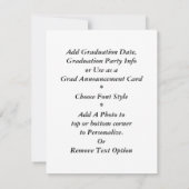 Amerikaans gotisch Afstuderen Aankondiging (Achterkant)