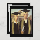 Amerikaans gotisch Afstuderen Aankondigingskaart (Voorkant / Achterkant)