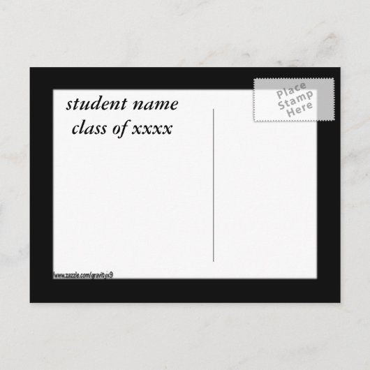 Amerikaans gotisch Afstuderen Aankondigingskaart (Achterkant)
