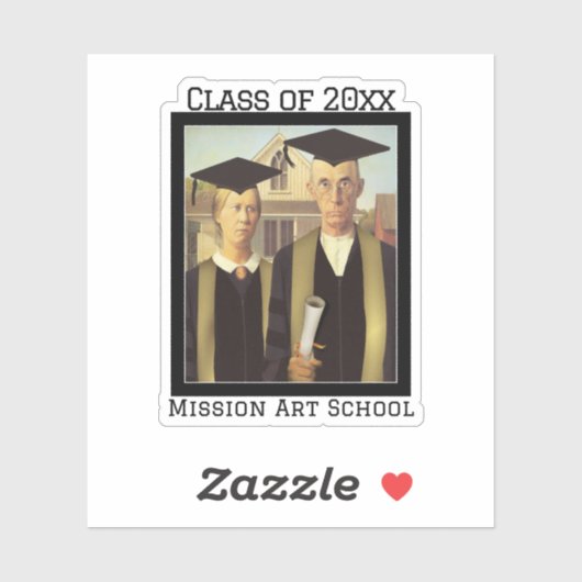 Amerikaans gotisch Afstuderen Sticker (Vel)