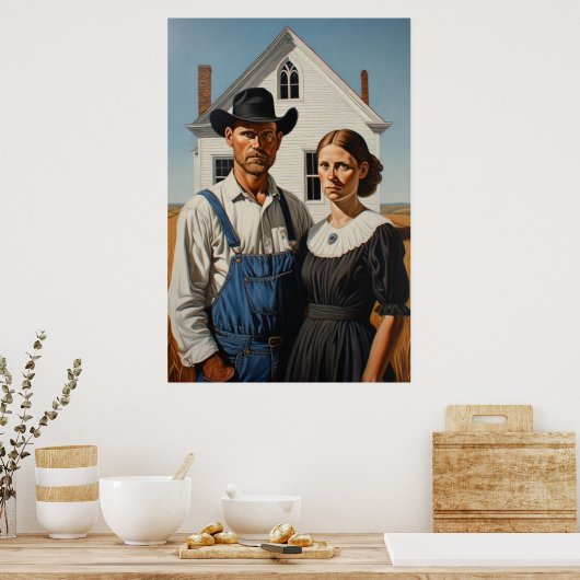 Amerikaans Gotisch deel Deux Poster (Keuken)