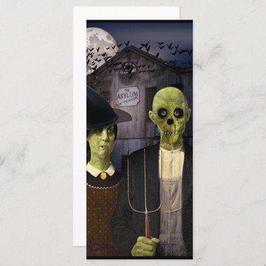 Amerikaans Gotisch Halloween spookhuis (Voorkant / Achterkant)