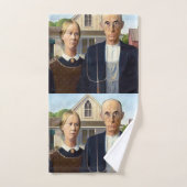 Amerikaans gotisch Klassiek schilderen Grant Wood Bad Handdoek (Handdoek)