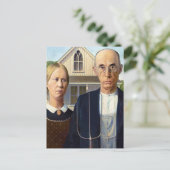 Amerikaans gotisch Klassiek schilderen Grant Wood Briefkaart (Staand voorkant)