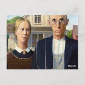 Amerikaans gotisch Klassiek schilderen Grant Wood Briefkaart (Achterkant)