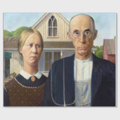Amerikaans gotisch Klassiek schilderen Grant Wood Cadeaupapier (Vlak)