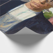 Amerikaans gotisch Klassiek schilderen Grant Wood Cadeaupapier (Hoek)