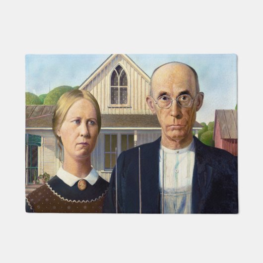 Amerikaans gotisch Klassiek schilderen Grant Wood Deurmat (Voorkant)