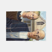 Amerikaans gotisch Klassiek schilderen Grant Wood Fleece Deken (Voorkant (Horizontaal))