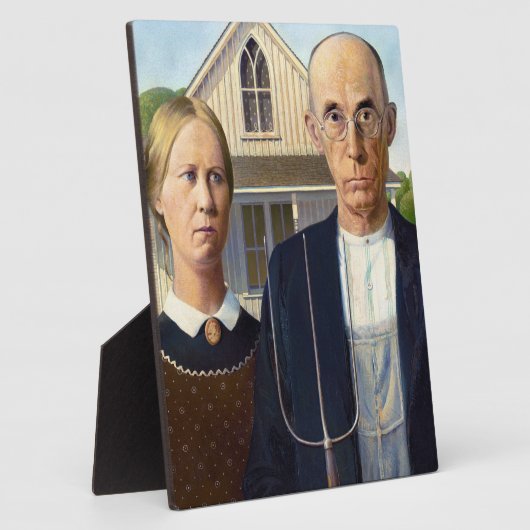 Amerikaans gotisch Klassiek schilderen Grant Wood Fotoplaat (Zijkant)