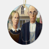 Amerikaans gotisch Klassiek schilderen Grant Wood Keramisch Ornament (Links)