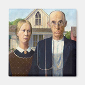 Amerikaans gotisch Klassiek schilderen Grant Wood Magneet (Voorkant)