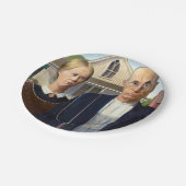 Amerikaans gotisch Klassiek schilderen Grant Wood Papieren Bordje (Gekanteld)