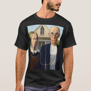 Amerikaans gotisch Klassiek schilderen Grant Wood T-shirt