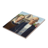 Amerikaans gotisch Klassiek schilderen Grant Wood Tegeltje (Zijkant)